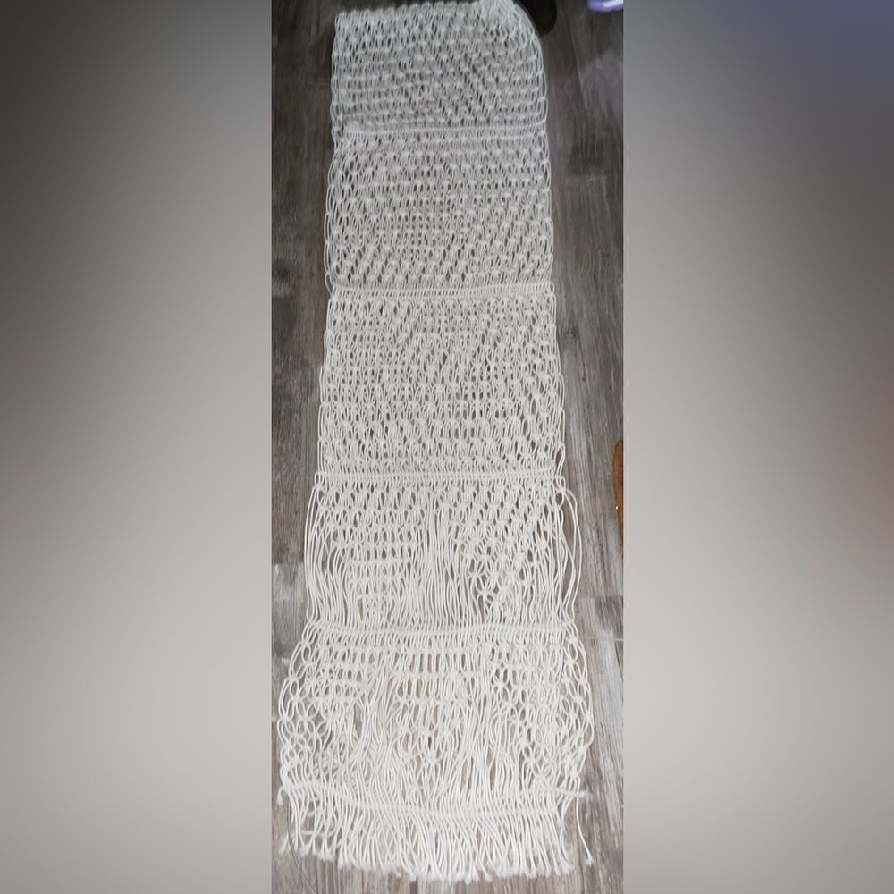NEW OPALHOUSE MACRAME table runner 15 x 104